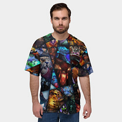 Футболка оверсайз мужская Dota 2: All Pick, цвет: 3D-принт — фото 2