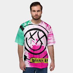 Футболка оверсайз мужская Blink-182: Purple Smile, цвет: 3D-принт — фото 2