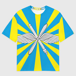 Футболка оверсайз мужская Флаг ВВС, цвет: 3D-принт