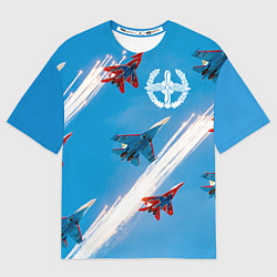 Футболка оверсайз мужская Самолеты ВВС, цвет: 3D-принт