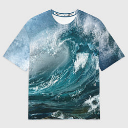 Мужская футболка оверсайз Волна