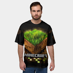 Футболка оверсайз мужская Майнкрафт, цвет: 3D-принт — фото 2