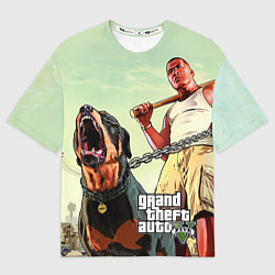 Футболка оверсайз мужская GTA 5: Franklin Clinton, цвет: 3D-принт