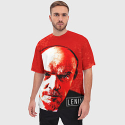 Футболка оверсайз мужская Red Lenin, цвет: 3D-принт — фото 2