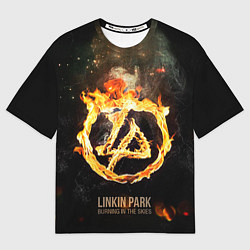 Мужская футболка оверсайз Linkin Park: Burning the skies