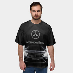 Футболка оверсайз мужская Mercedes, цвет: 3D-принт — фото 2