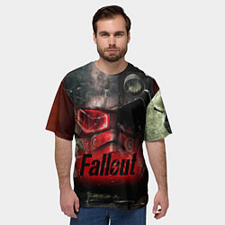 Футболка оверсайз мужская Fallout Red, цвет: 3D-принт — фото 2