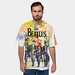 Футболка оверсайз мужская The Beatles: Colour Spray, цвет: 3D-принт — фото 2