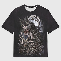 Футболка оверсайз мужская Ночной охотник, цвет: 3D-принт