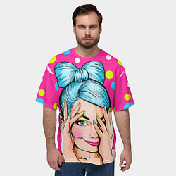 Футболка оверсайз мужская POP ART, цвет: 3D-принт — фото 2