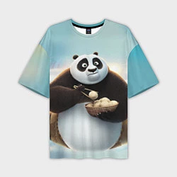 Мужская футболка оверсайз Кунг фу панда