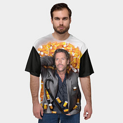 Футболка оверсайз мужская Хаус в таблетках, цвет: 3D-принт — фото 2