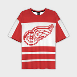 Футболка оверсайз мужская Detroit Red Wings, цвет: 3D-принт