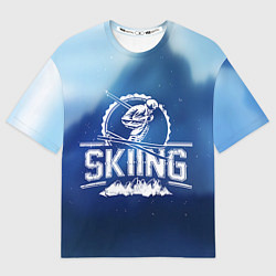 Футболка оверсайз мужская Лыжный спорт, цвет: 3D-принт