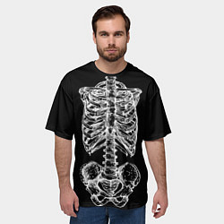 Футболка оверсайз мужская Скелет, цвет: 3D-принт — фото 2