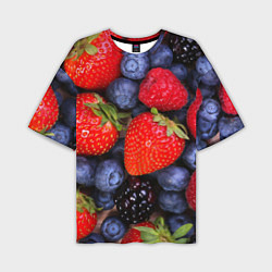 Футболка оверсайз мужская Berries, цвет: 3D-принт