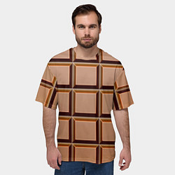 Футболка оверсайз мужская Шоколад, цвет: 3D-принт — фото 2