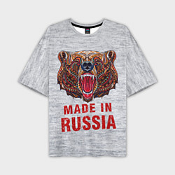 Мужская футболка оверсайз Bear: Made in Russia