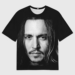 Футболка оверсайз мужская Джонни Депп, цвет: 3D-принт