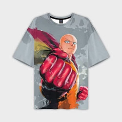 Мужская футболка оверсайз One Punch Man Fist