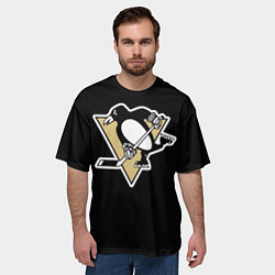 Футболка оверсайз мужская Pittsburgh Penguins: Crosby, цвет: 3D-принт — фото 2