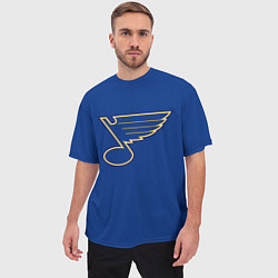 Футболка оверсайз мужская St Louis Blues: Tarasenko 91, цвет: 3D-принт — фото 2