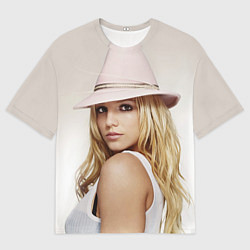 Футболка оверсайз мужская Бритни Спирс в розовой шляпе, цвет: 3D-принт