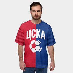 Футболка оверсайз мужская ЦСКА, цвет: 3D-принт — фото 2