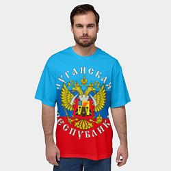 Футболка оверсайз мужская Луганская республика, цвет: 3D-принт — фото 2