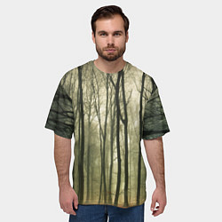 Футболка оверсайз мужская Чарующий лес, цвет: 3D-принт — фото 2