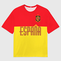 Футболка оверсайз мужская Сборная Испании: Евро 2016, цвет: 3D-принт