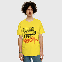 Футболка оверсайз мужская GTA Vice City, цвет: желтый — фото 2