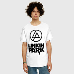 Футболка оверсайз мужская Linkin Park, цвет: белый — фото 2