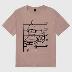 Футболка оверсайз мужская Bender Wanted, цвет: пыльно-розовый