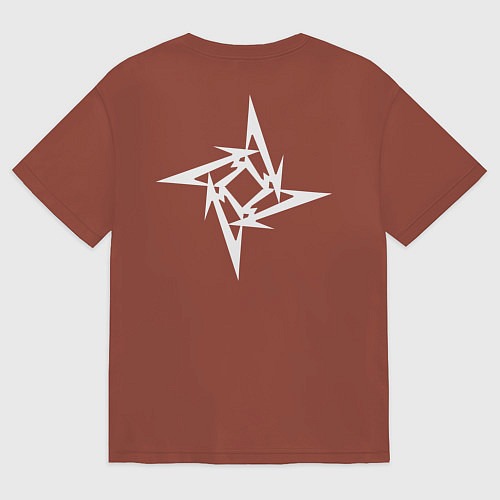 Мужская футболка оверсайз Metallica / Кирпичный – фото 2