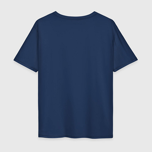 Мужская футболка оверсайз Zoidberg: Why not? / Тёмно-синий – фото 2