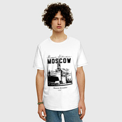 Футболка оверсайз мужская Moscow Kremlin 1147, цвет: белый — фото 2