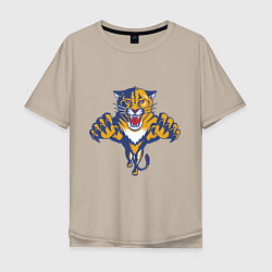 Футболка оверсайз мужская Florida Panthers, цвет: миндальный