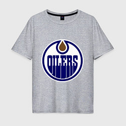 Футболка оверсайз мужская Edmonton Oilers, цвет: меланж