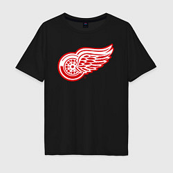 Футболка оверсайз мужская Detroit Red Wings, цвет: черный