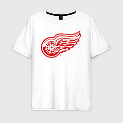 Футболка оверсайз мужская Detroit Red Wings, цвет: белый