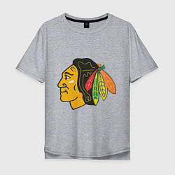 Футболка оверсайз мужская Chicago Blackhawks, цвет: меланж