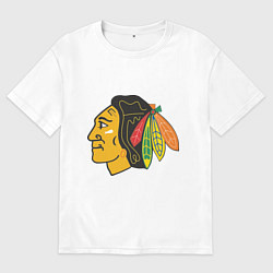 Футболка оверсайз мужская Chicago Blackhawks, цвет: белый