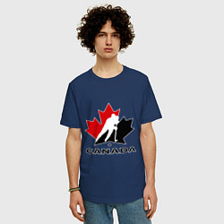 Футболка оверсайз мужская Canada, цвет: тёмно-синий — фото 2