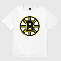 Футболка оверсайз мужская Boston Bruins, цвет: белый