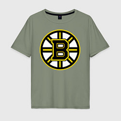 Футболка оверсайз мужская Boston Bruins, цвет: авокадо