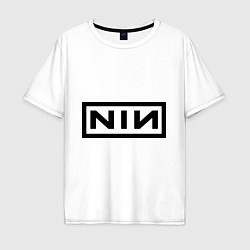 Футболка оверсайз мужская Nine inch nails, цвет: белый