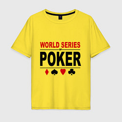 Футболка оверсайз мужская World series of poker, цвет: желтый