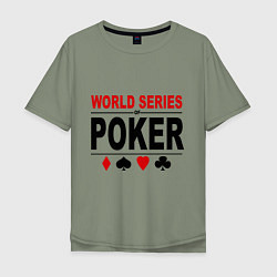 Футболка оверсайз мужская World series of poker, цвет: авокадо