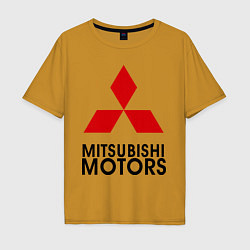 Футболка оверсайз мужская Mitsubishi, цвет: горчичный